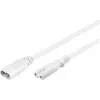 Pikenduskaabel C7/C8 Goobay 2m Valge