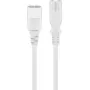Pikenduskaabel C7/C8 Goobay 2m Valge