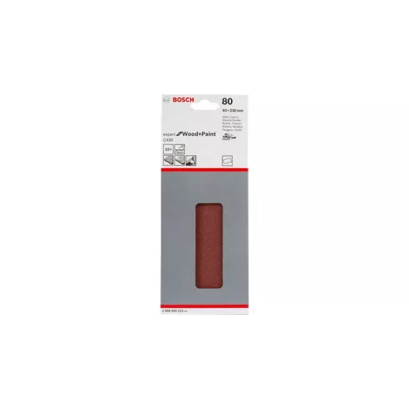 Bosch C430 Expert puidule ja värvile lihvimislehed, 10 tk