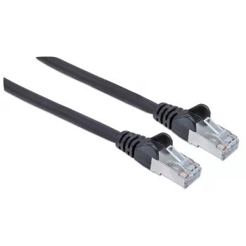 Intellinet Network patch-kaabel, Cat6, 0.5m, Must, Copper, S/FTP, LSOH / LSZH, PVC, RJ45, Gold Plated Contacts, Snagless, Booted, Lifetime Warranty