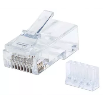 Intellinet RJ45 modulaarpistikud, Cat6, UTP, 3-hambaline, täistraadile, 15 µ kullatud kontaktid, 90 tk pakend