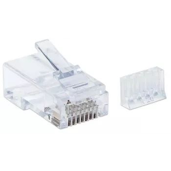 Intellinet RJ45 modulaarpistikud, Cat6, UTP, 3-hambaline, täistraadile, 15 µ kullatud kontaktid, 90 tk pakend