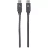 Manhattan USB-C – USB-C kaabel, 50 cm, isane-isane, must, 10 Gbps (USB 3.2 Gen2 ehk USB 3.1), 3A (kiirlaadimine), SuperSpeed+ USB, eluaegne garantii, samaväärne USB31CC50CM-ga