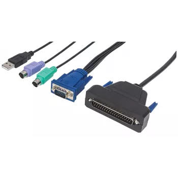 Intellinet VGA 1-Port Cable for KVM Console, PS2, USB and VGA Connectors