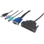 Intellinet VGA 1-Port Cable for KVM Console, PS2, USB and VGA Connectors