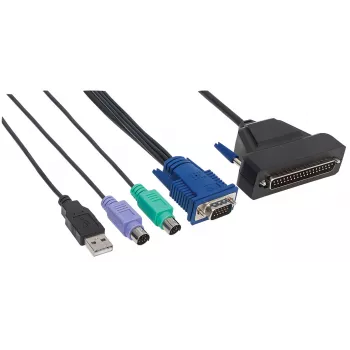 Intellinet VGA 1-Port Cable for KVM Console, PS2, USB and VGA Connectors