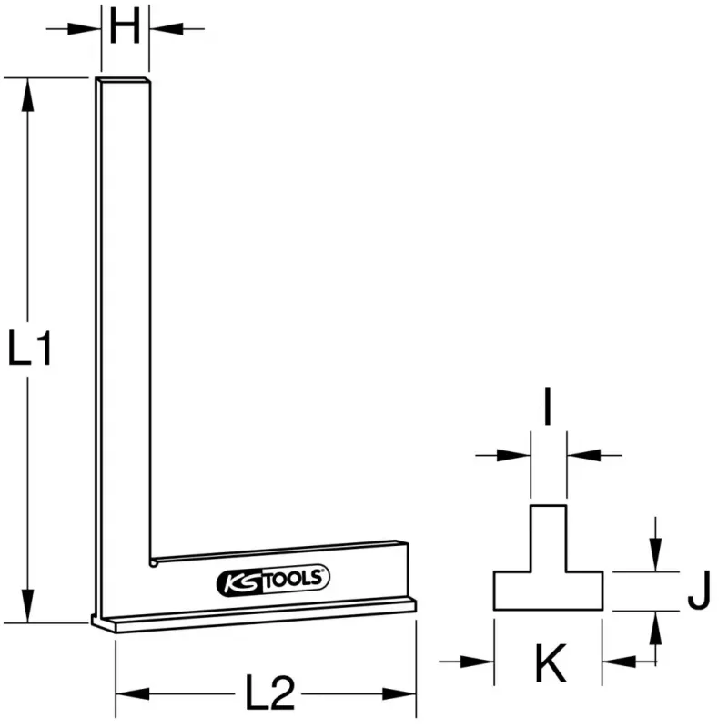 Ristkülik KS Tools 300.0313 kaal 185 g