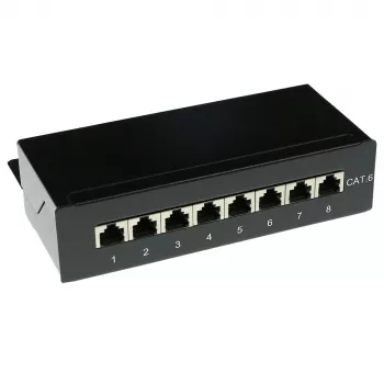 Pindpaigaldatav varjestatud patch-karp ACT 8-port CAT6, 173×44 mm