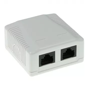 Pinnale paigaldatav karp ACT 2 pordiga varjestamata CAT5E — 59×29,5×61 mm