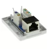 Surface mounted shielded outlet box ACT FA5005 for 1× CAT5E jack, 39×29.5×54 mm