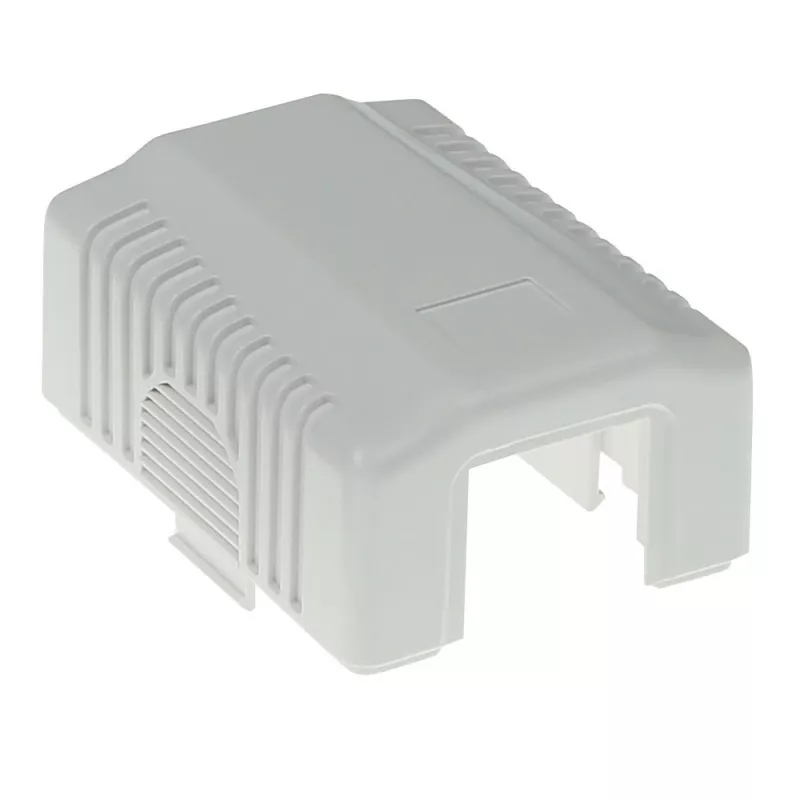 Surface mounted shielded outlet box ACT FA5005 for 1× CAT5E jack, 39×29.5×54 mm