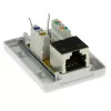 Pindpaigaldatav varjestatud pistikupesa karp ACT CAT6, 1-port, 39×54×29,5 mm