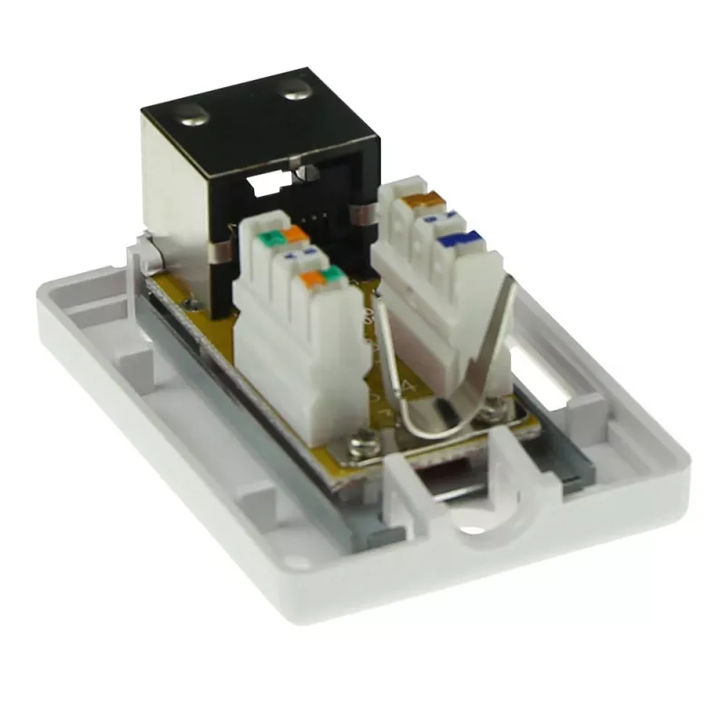 Pindpaigaldatav varjestatud pistikupesa karp ACT CAT6, 1-port, 39×54×29,5 mm