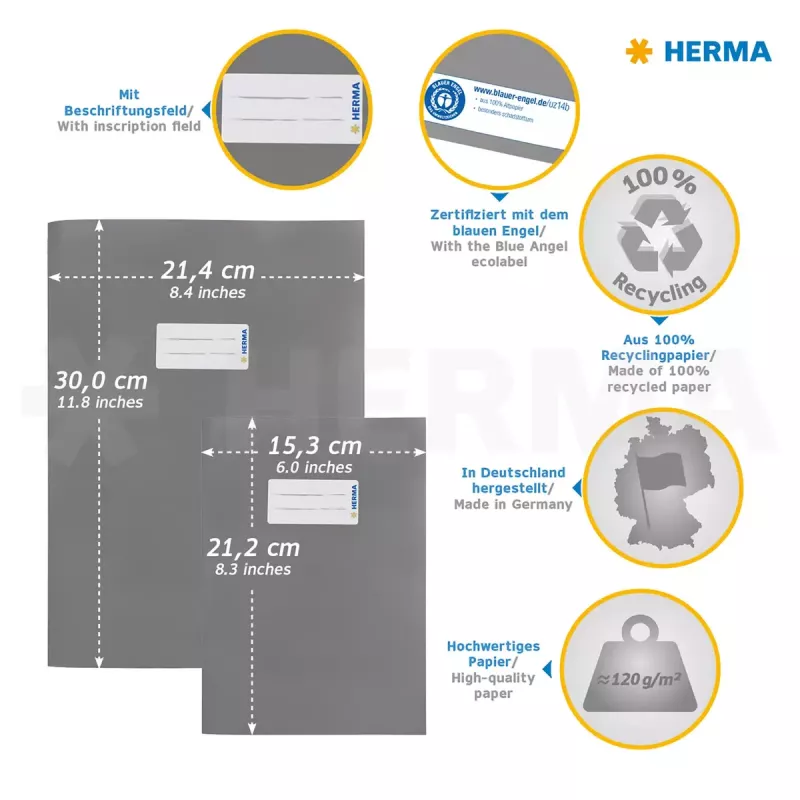 Ajakirja/raamatu kate HERMA 7054 Valge