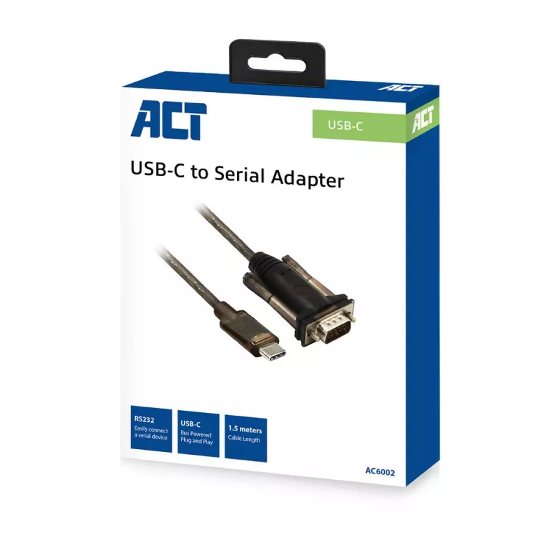 ACT USB-C jadaliidese adapter AC6002 Must 1,5 m