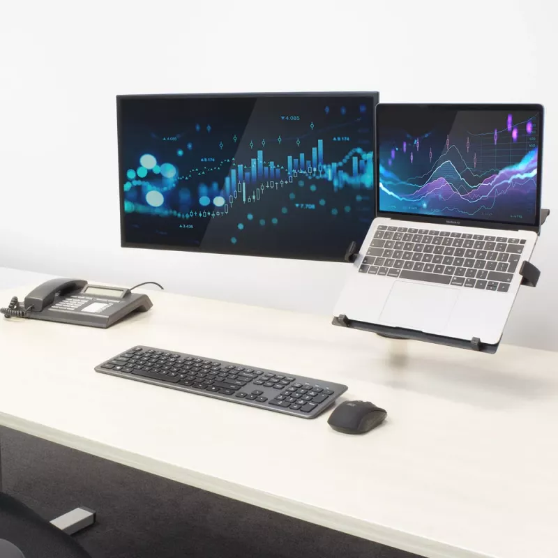 Sülearvuti ja monitori käsi ACT AC8305 kõrguse reguleerimine 0-450mm