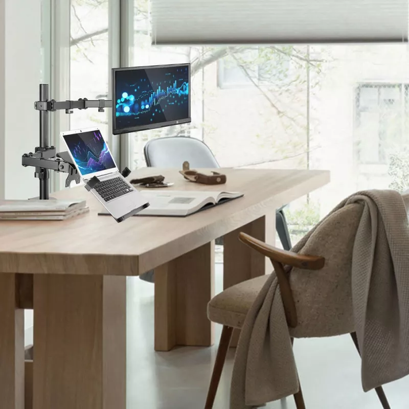 Sülearvuti ja monitori käsi ACT AC8305 kõrguse reguleerimine 0-450mm