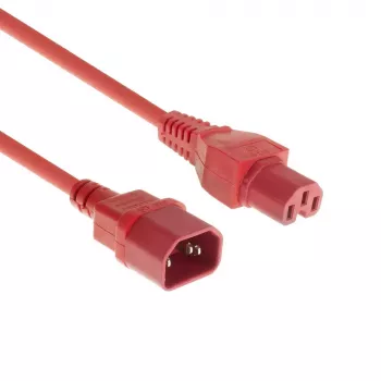 ACT toitekaabel C14 - C15 punane 0,6 m IEC C14 250 V 10 A