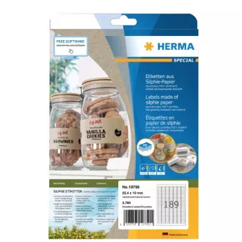 Isekleepuv silt HERMA 10750 Ristkülik Püsiliim Pruun 3780 tk