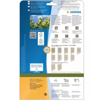 HERMA 10756 isekleepuv silt Ristkülik Püsiv Pruun 80 tk