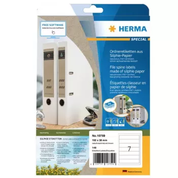 Isekleepuv etikett HERMA 10759 Ristkülikukujuline Püsiv P ruun 140 tk
