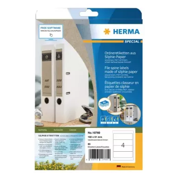 Isekleepuv silt HERMA 10760 Ristkülik Püsiv Pruun 80 tk