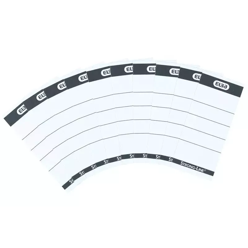 Elba 400087754 10 tk must valge ristkülik 5x2,5 cm sildid