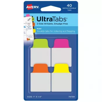 Tühjad lehekaardid Avery Ultra Tabs 74759 roheline oranž roosa kollane