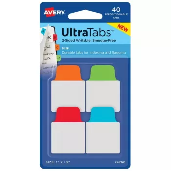 Blank tab index Avery Ultra Tabs 74760 Blue roheline oranž Red