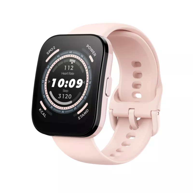 Amazfit Bip 5 4,85 cm (1,91 tolli) TFT 45,9 mm digitaalne 320 x 380 pikslit puutetundlik ekraan roosa GPS (satelliit)