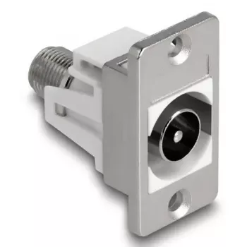 DeLOCK 90881 pistikupesa IEC F hõbevalge 75 Ω
