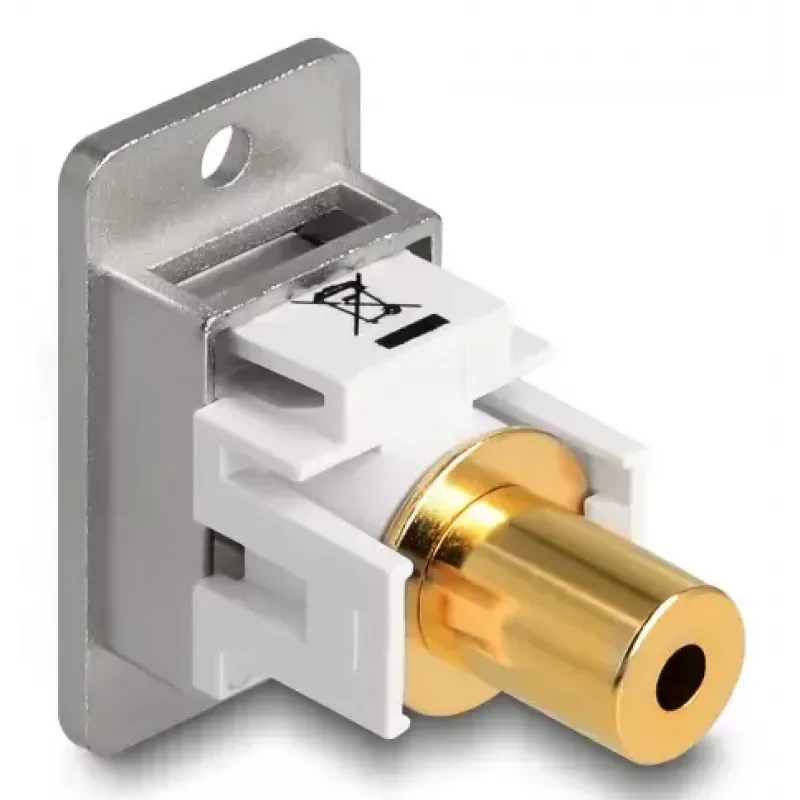 DeLOCK 90884 pistikupesa 3,5 mm Hõbedane Valge Emane