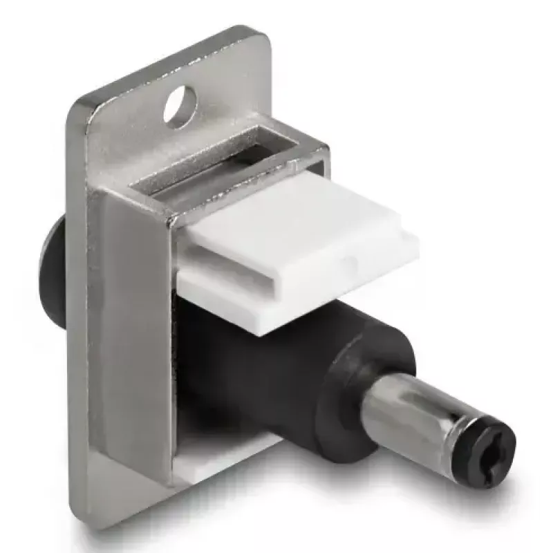 DeLOCK keystone-moodul 90886 Lame Must Hõbedane Valge DC 5,5 x 2,5