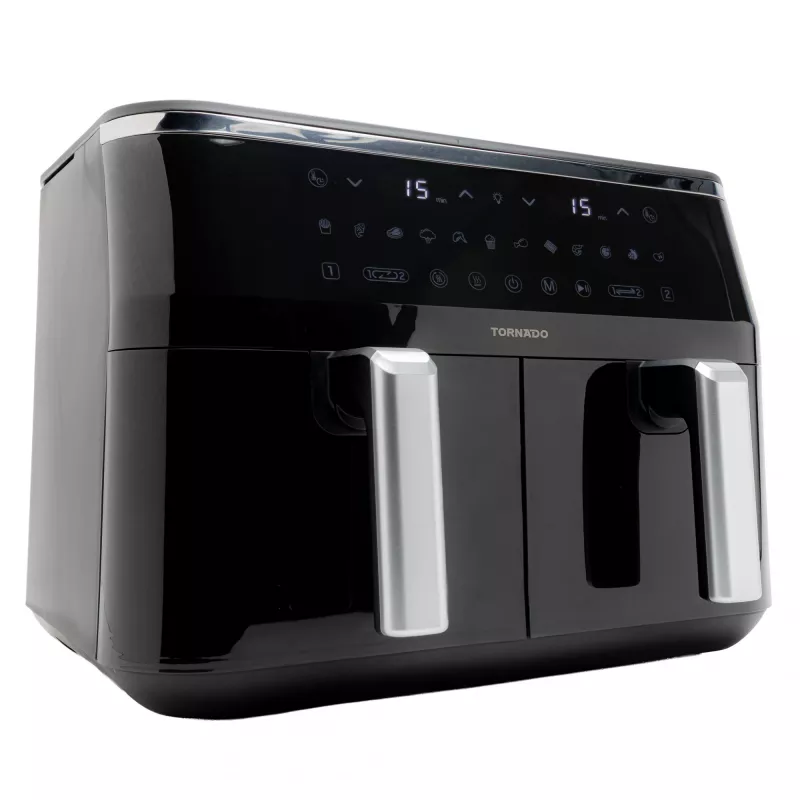 TORNADO TAFT-1000-GS | Double Air Fryer 9L, kuumõhufritüür, 9 L, 60 °C, 200 °C, 12 inimest, 540 min