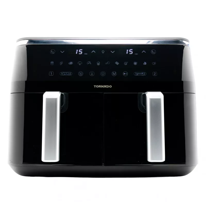 TORNADO TAFT-1000-GS | Double Air Fryer 9L, kuumõhufritüür, 9 L, 60 °C, 200 °C, 12 inimest, 540 min