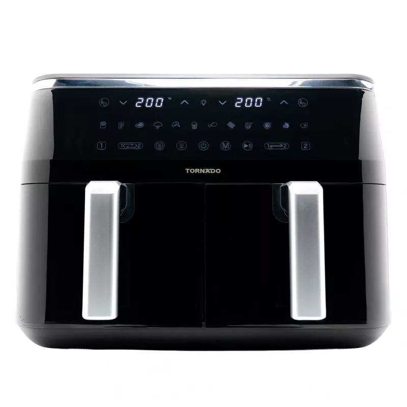 TORNADO TAFT-1000-GS | Double Air Fryer 9L, kuumõhufritüür, 9 L, 60 °C, 200 °C, 12 inimest, 540 min