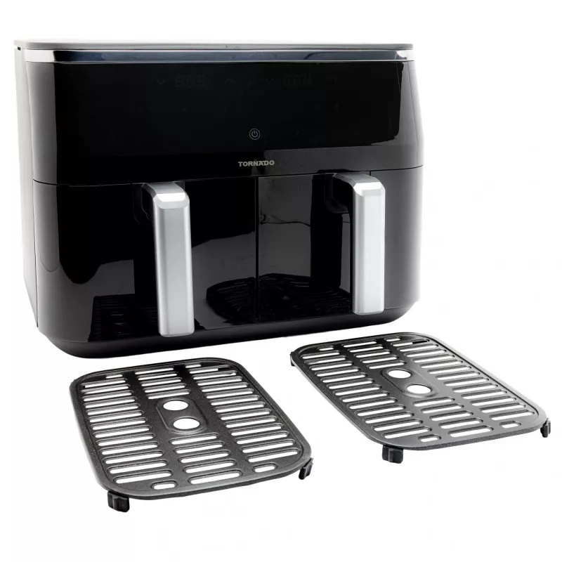 TORNADO TAFT-1000-GS | Double Air Fryer 9L, kuumõhufritüür, 9 L, 60 °C, 200 °C, 12 inimest, 540 min
