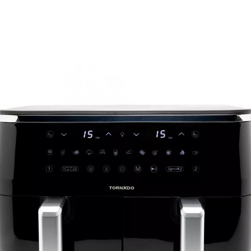 TORNADO TAFT-1000-GS | Double Air Fryer 9L, kuumõhufritüür, 9 L, 60 °C, 200 °C, 12 inimest, 540 min