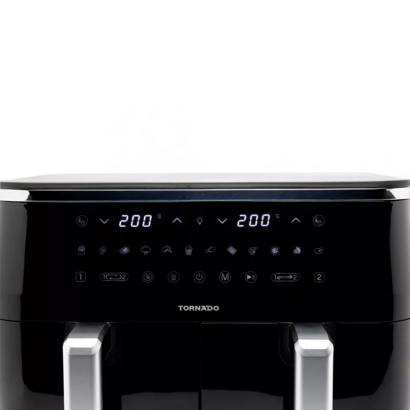 TORNADO TAFT-1000-GS | Double Air Fryer 9L, kuumõhufritüür, 9 L, 60 °C, 200 °C, 12 inimest, 540 min