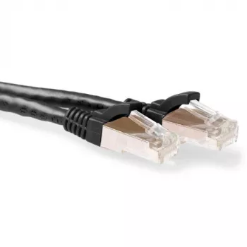 ACT must 7 m LSZH SFTP CAT6A paigakaabel tõmblukuta RJ45-pistikuga