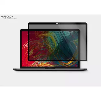 Privaatsusega magnetiline ekraanikaitse Kapsolo Apple MacBook Pro 16-tollisele Retinale (2019) — 9H kõvadus, 50% valgusläbivus, 30° privaatsusnurk, 40,6 cm