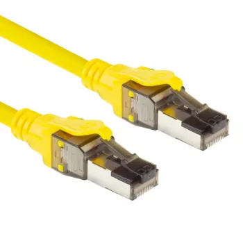 ACT Kollane 5 m SFTP CAT8 paigalduskaabel tõmbetõkestusega RJ45 pistikutega