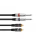 Audio kaabel Omnitronic 30225213 1,5 m 2x6,35mm 2xRCA Must