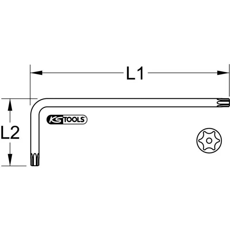 L-torx võti KS Tools 151.2251
