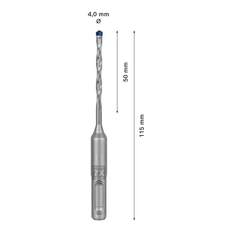 Puuritera Bosch SDS plus-7X 4 mm läbimõõt 115 mm pikkus
