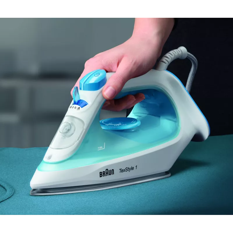 Braun TexStyle 1 SI1050BL Aurutriikraud Keraamiline tald 2000 W Sinine, Valge
