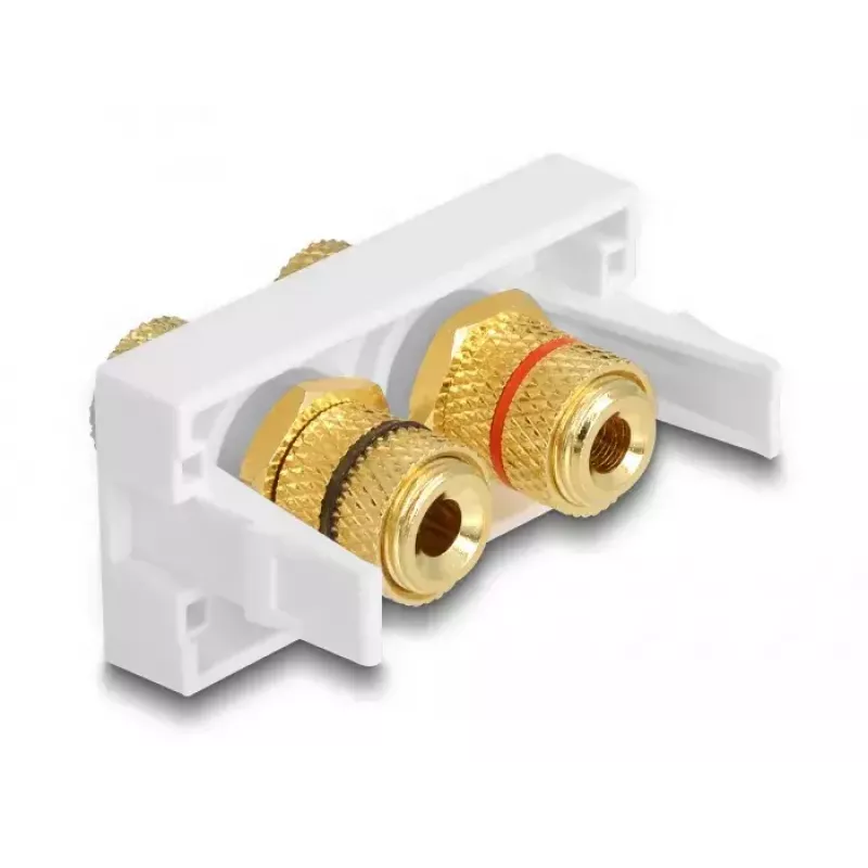 DeLOCK Easy 45 moodul 2 x kõlariklemm punane must rõngas 22,5 x 45 mm