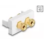 DeLOCK Easy 45 moodul 2 x kõlariklemm punane must rõngas 22,5 x 45 mm
