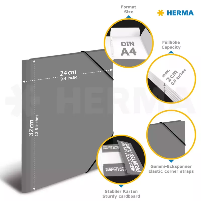 Köitmisrõngas HERMA 19277 A4 Mitmevärviline Papp 285x315 mm