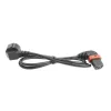 ACT toitejuhe CEE 7/7 isane (nurgeline) - C13 IEC Lock (vasak nurgeline) must 3 m, EL455S